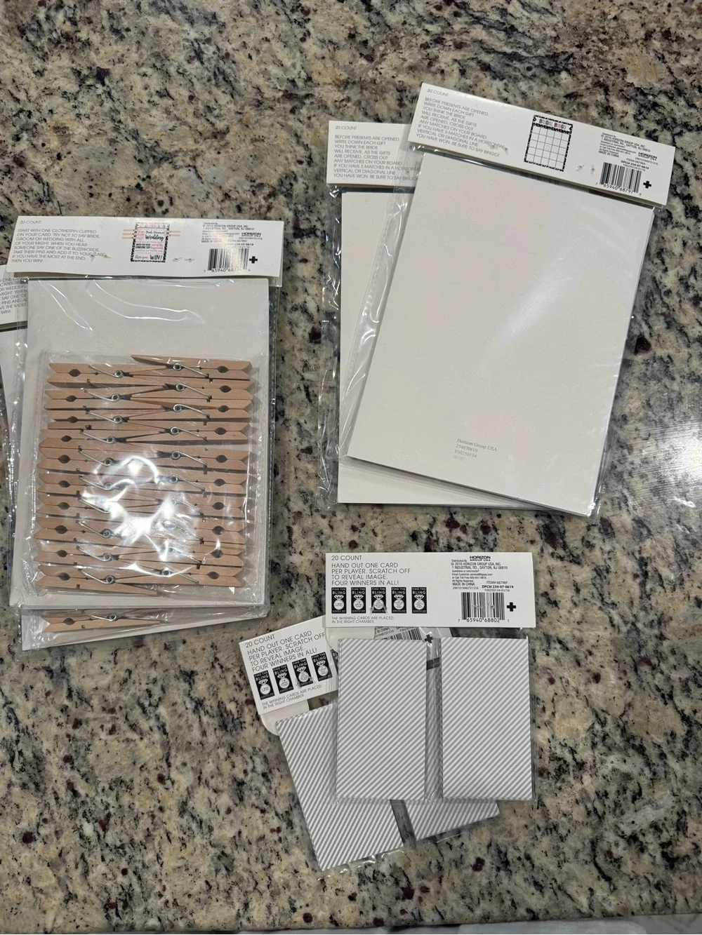 Bridal Bingo & Wedding Games Party Pack nwt